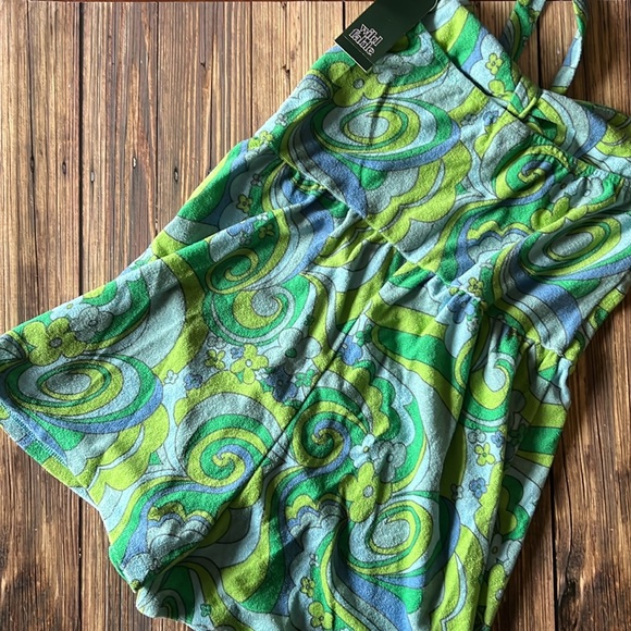 NWT Wild Fable Terry Halter Paisley Print Swim Romper S - Picture 5 of 5